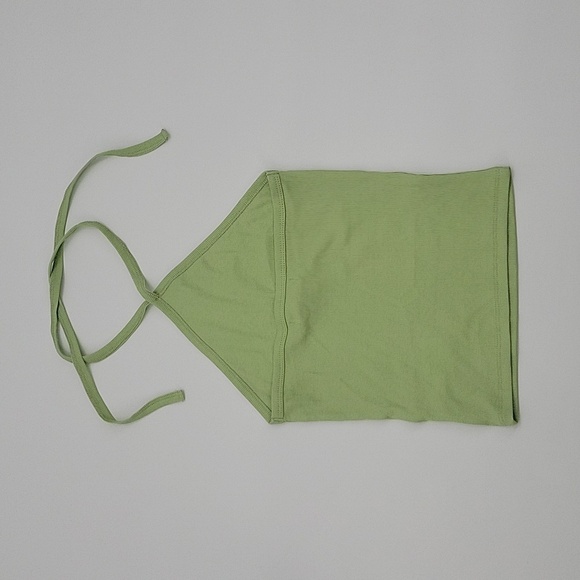 Madewell Supima® Rib Halter Tank Top in celery green size Small NWT NK640 - Picture 6 of 12